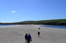 St Ninian's Isla and beach West Shetland 29 June